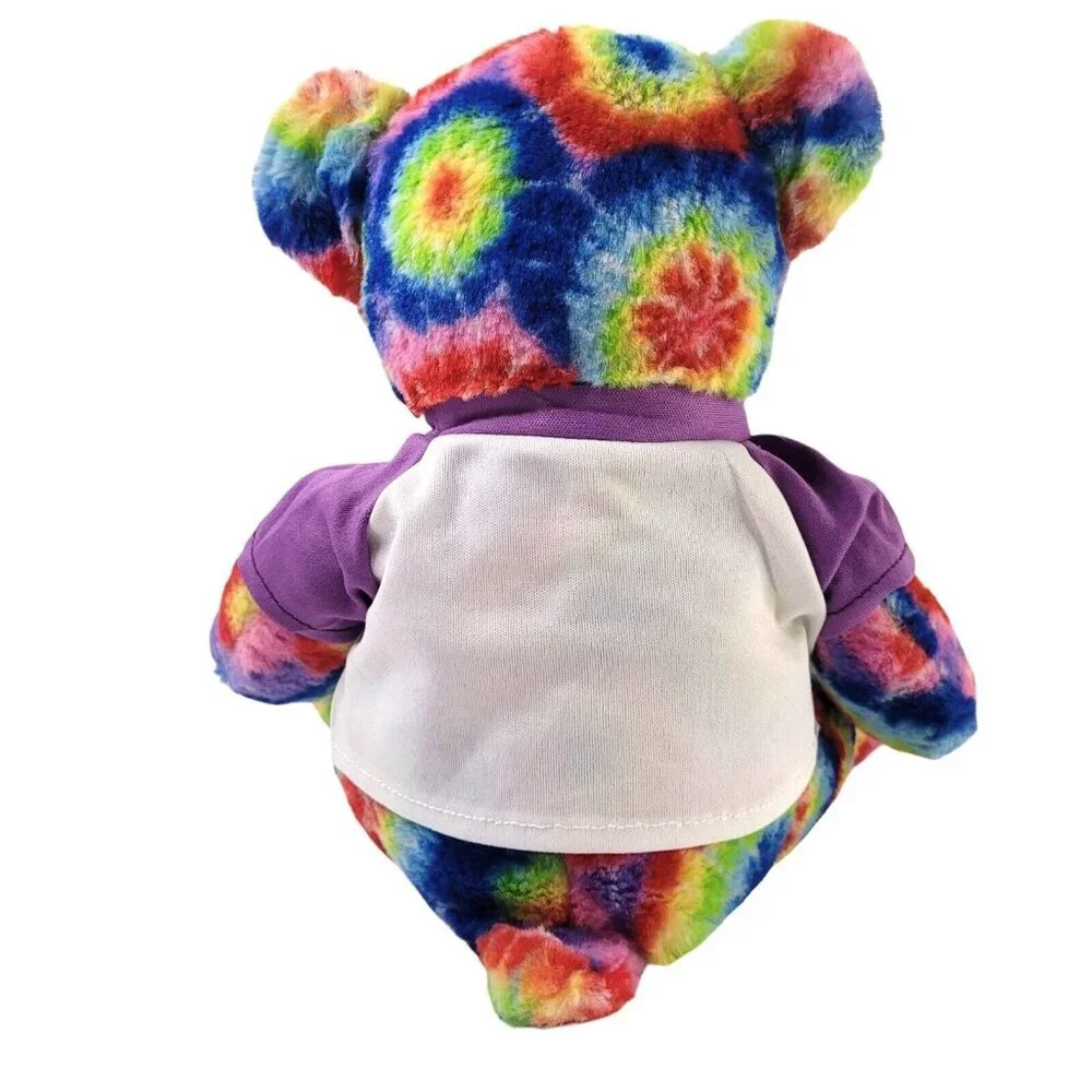 Peace Pals Tie-dyed Bear 12" Colorado Peace T-shirt Plush Stuffed Animal 2017 - Picture 3 of 8